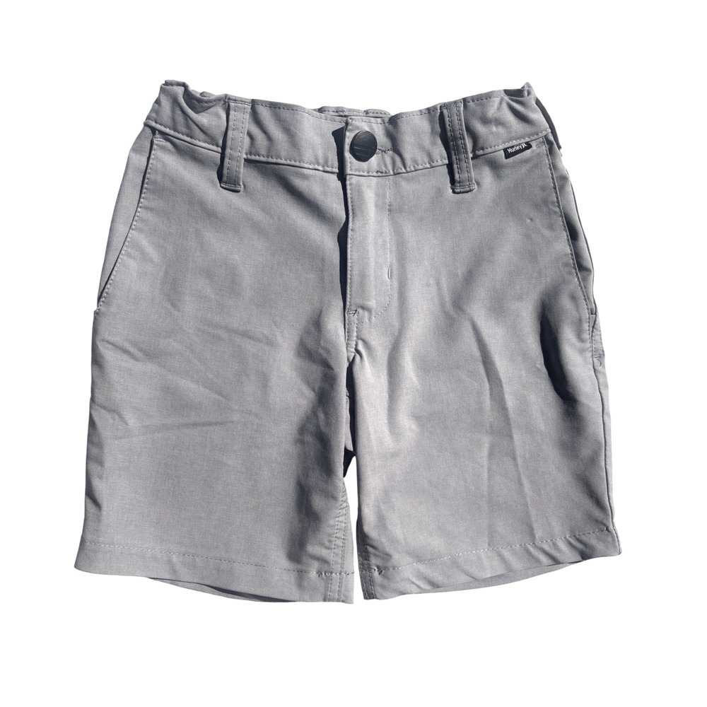 Hurley‎ Hybrid Shorts Kids XS 5/6 Grey Stretch Quick Dry Shorts EXCELLENT COND